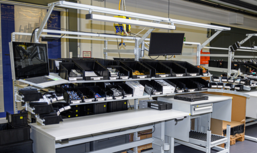 Treston bac à bec ESD, noir, profondeur 165 mm, polypropylène