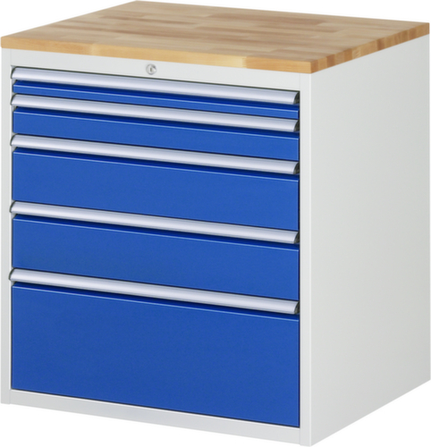 RAU Armoire à tiroirs Serie 7000, 5 tiroir(s), RAL7035 gris clair/RAL5010 bleu gentiane