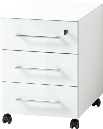 Caisson mobile GW-MONTERIA avec 3 tiroirs, 3 tiroir(s), blanc/blanc