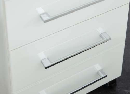 Caisson mobile GW-MONTERIA avec 3 tiroirs, 3 tiroir(s), blanc/blanc