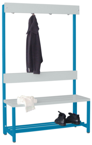 PAVOY Banc vestiaire Basis avec crochets et lames en plastique
