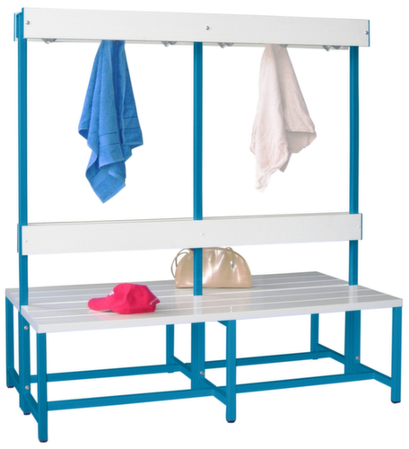 PAVOY Banc vestiaire Basis avec crochets et lames en plastique