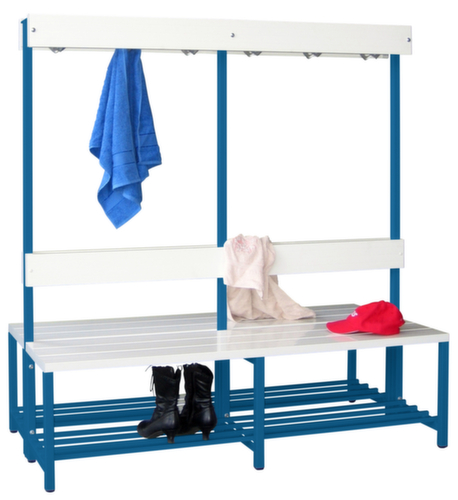PAVOY Banc vestiaire Basis avec crochets et lames en plastique