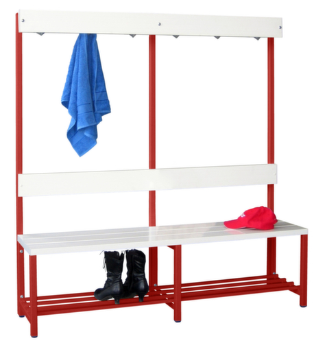 PAVOY Banc vestiaire Basis avec crochets et lames en plastique