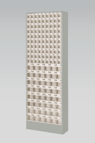 Armoire à tiroirs avec bacs repliables, 138 bacs, transparent