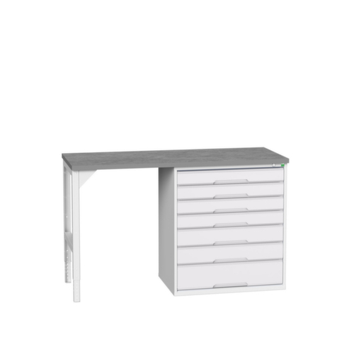 bott Établi verso, 7 tiroirs, RAL7035 gris clair/RAL7035 gris clair