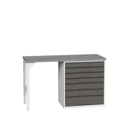 bott Établi verso, 7 tiroirs, RAL7035 gris clair/RAL7016 gris anthracite