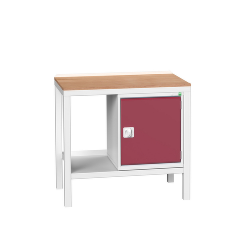bott Établi verso, 1 armoire, 1 tablette, RAL7035 gris clair/RAL3004 rouge pourpre
