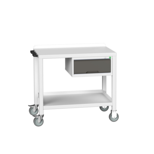 bott Établi mobile verso, 1 tiroir, 1 tablette, 1 barre de poussée, RAL7035 gris clair/RAL7016 gris anthracite
