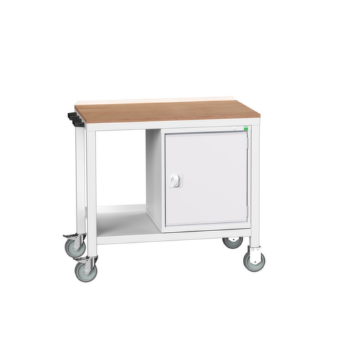 bott Établi mobile verso, 1 armoire, 1/2 tablette, 1 poignée, RAL7035 gris clair/RAL7035 gris clair