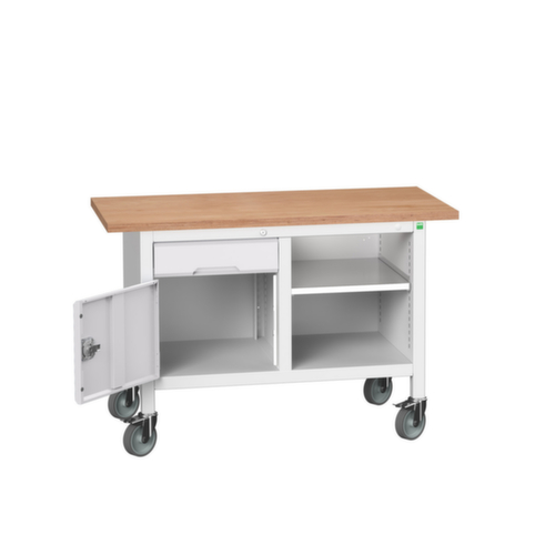 bott Bloc établi mobile verso, 1 tiroir, 1 armoire, 1 tablette, RAL7035 gris clair/RAL7035 gris clair