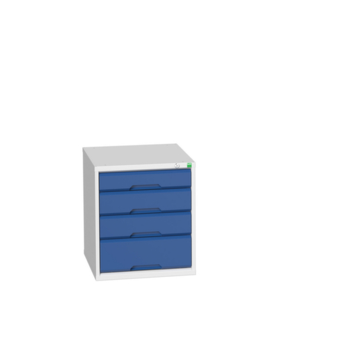 bott Armoire à tiroirs verso, 4 tiroir(s), RAL7035 gris clair/RAL5010 bleu gentiane