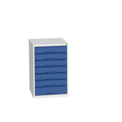 bott Armoire à tiroirs verso, 7 tiroir(s), RAL7035 gris clair/RAL5010 bleu gentiane