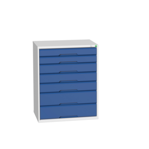 bott Armoire à tiroirs verso, 7 tiroir(s), RAL7035 gris clair/RAL5010 bleu gentiane