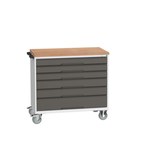 bott Chariot à outils verso, 6 tiroirs, RAL7035 gris clair/RAL7016 gris anthracite