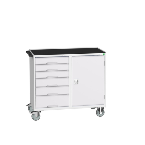 bott poste de travail mobile verso, 6 tiroirs, 1 armoire, RAL7035 gris clair/RAL7035 gris clair