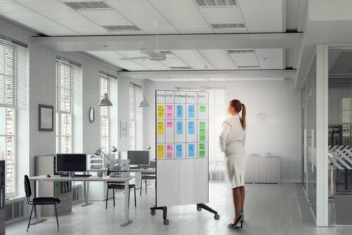 Legamaster tableau en verre mobile, hauteur x largeur 1950 x 900 mm