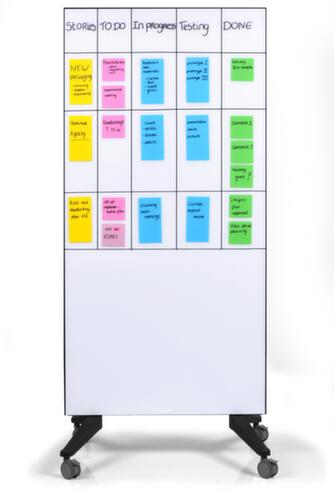 Legamaster tableau en verre mobile, hauteur x largeur 1950 x 900 mm