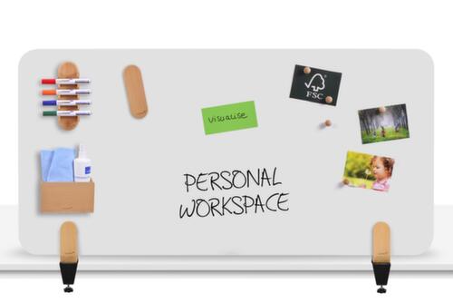 Legamaster cloison de table émaillée ELEMENTS, hauteur x largeur 600 x 1200 mm, paroi blanc