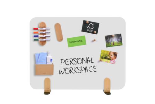 Legamaster cloison de table émaillée ELEMENTS, hauteur x largeur 600 x 800 mm, paroi blanc