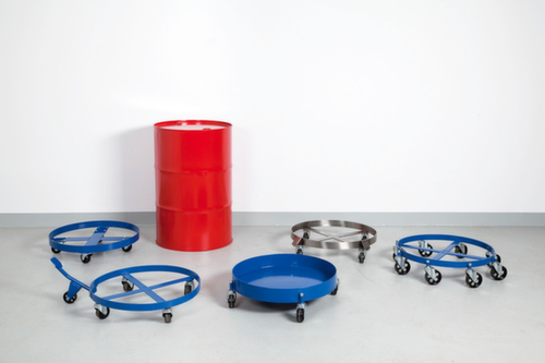 Chariot à tambour avec zone de chargement fermée,pour 1 fût de 200 litres