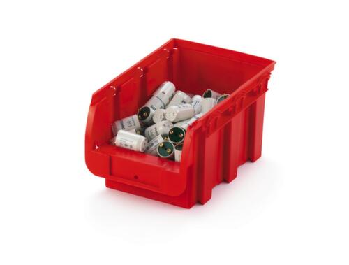 Bac à bec Basis, rouge, profondeur 235 mm, polypropylène