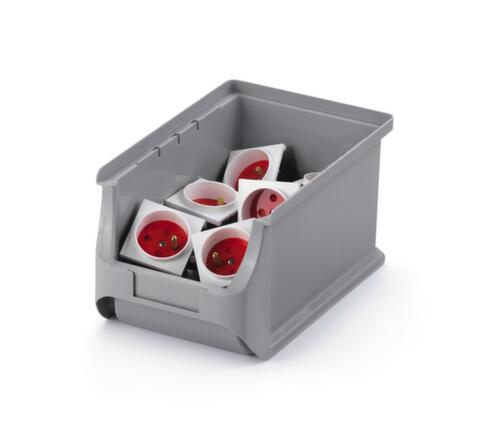 Bac à bec, gris, profondeur 235 mm, polypropylène