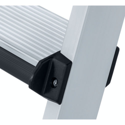 ZARGES Escabeau Comfortstep B accessible des deux côtés, 2 x 3 marches en tôle striée avec rembourrage