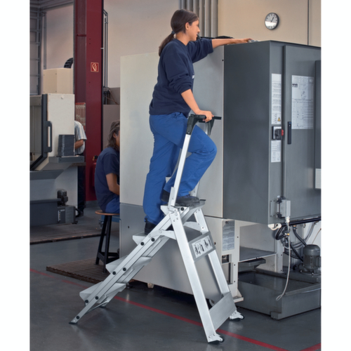 ZARGES Escabeau de sécurité pliable Plazastep P en métal léger