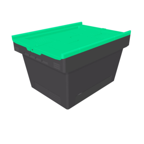 BITO conteneur réutilisable écologique MB Eco, capacité 18 l, couvercle rabattable en deux parties