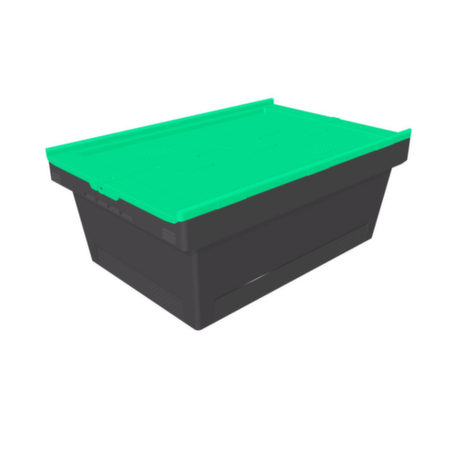 BITO conteneur réutilisable écologique MB Eco, capacité 38 l, couvercle rabattable en deux parties