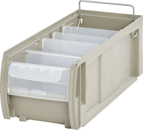 BITO bac à bec 41514SFC avec vitre coulissante, gris, profondeur 400 mm, Sunflower Compound (SFC) (composite à base de tournesol)