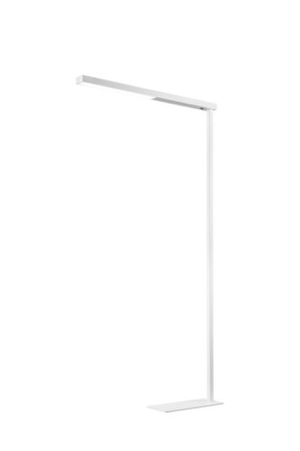 Hansa Lampadaire à DEL pour poste de travail Beryll, lumière blanc neutre, blanc/argent