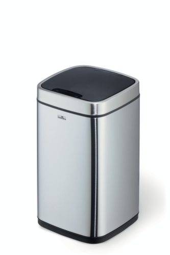 Durable Poubelle à capteur NO TOUCH en acier inoxydable, 12 l, argent métallique