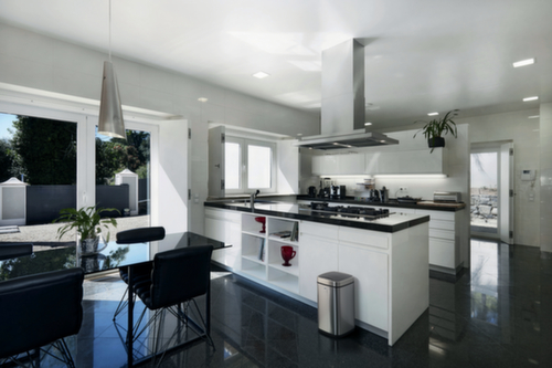 Durable Poubelle à capteur NO TOUCH en acier inoxydable, 12 l, argent métallique