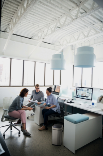 Durable Poubelle à capteur NO TOUCH en acier inoxydable, 12 l, argent métallique