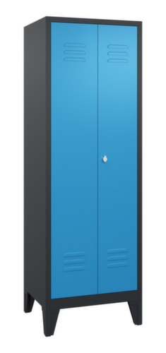 C+P Armoire vestiaire Classic avec 2 compartiments verrouillables ensemble, largeur de compartiment 300 mm