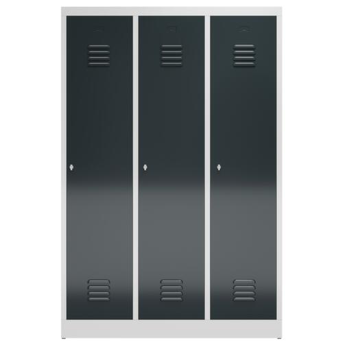 Armoire vestiaire ClassiX pour séparation noir blanc, largeur de compartiment 395 mm