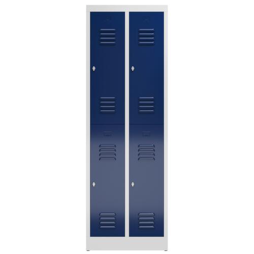 Armoire vestiaire à deux niveaux ClassiX, largeur de compartiment 295 mm