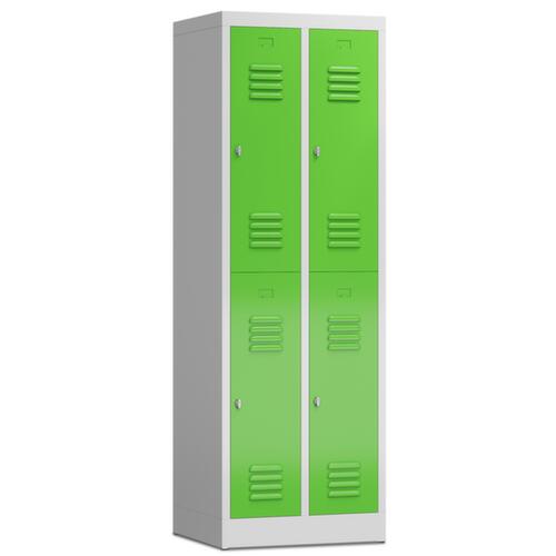 Armoire vestiaire à deux niveaux ClassiX, largeur de compartiment 295 mm