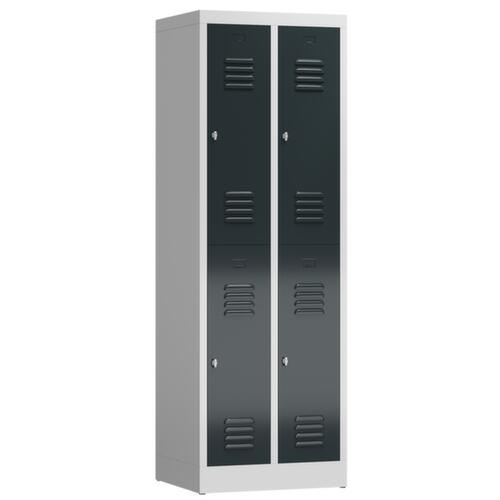 Armoire vestiaire à deux niveaux ClassiX, largeur de compartiment 295 mm