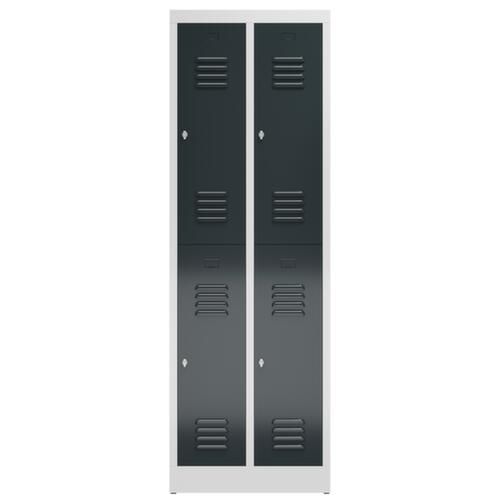 Armoire vestiaire à deux niveaux ClassiX, largeur de compartiment 295 mm
