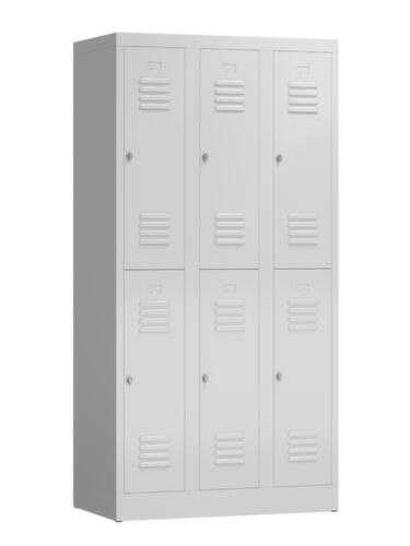 Armoire vestiaire à deux niveaux ClassiX, largeur de compartiment 290 mm
