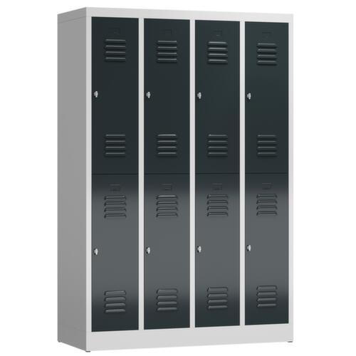 Armoire vestiaire à deux niveaux ClassiX, largeur de compartiment 295 mm