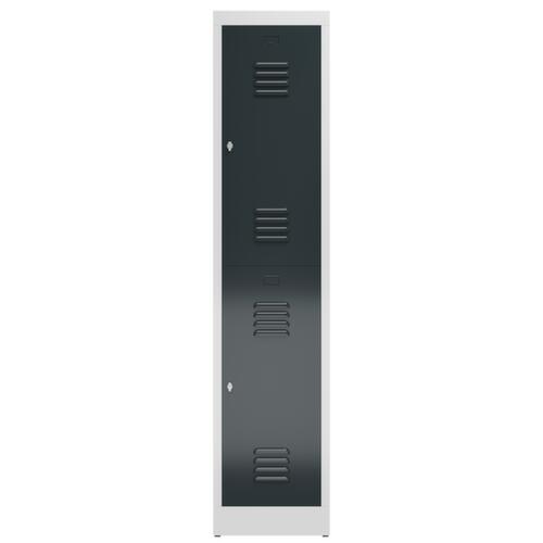 Armoire vestiaire à deux niveaux ClassiX, largeur de compartiment 400 mm