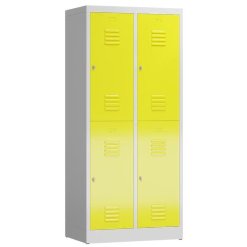 Armoire vestiaire à deux niveaux ClassiX, largeur de compartiment 400 mm