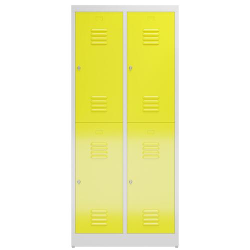 Armoire vestiaire à deux niveaux ClassiX, largeur de compartiment 400 mm