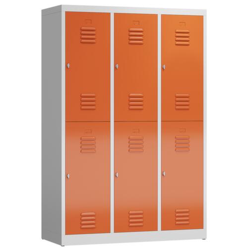 Armoire vestiaire à deux niveaux ClassiX, largeur de compartiment 395 mm