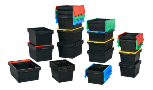 BITO conteneur réutilisable écologique MB Eco, capacité 18 l, couvercle rabattable en deux parties