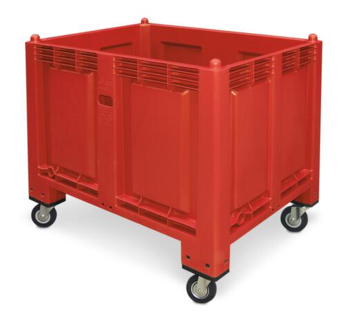 Grands conteneurs, capacité 550 l, rouge, 4 roulettes pivotantes